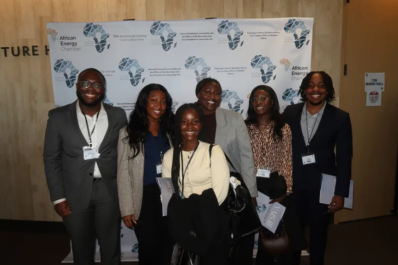 Students at a professional conference